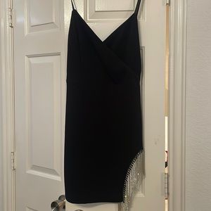 Windsor black dress with rhinestones.